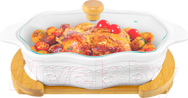 Изображение товара Форма для запекания Elan Gallery Белый узор / 540528