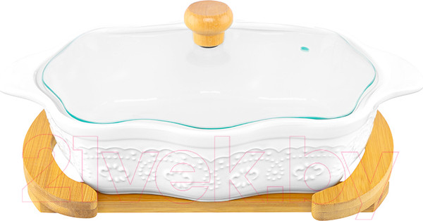 Изображение товара Форма для запекания Elan Gallery Белый узор / 540528