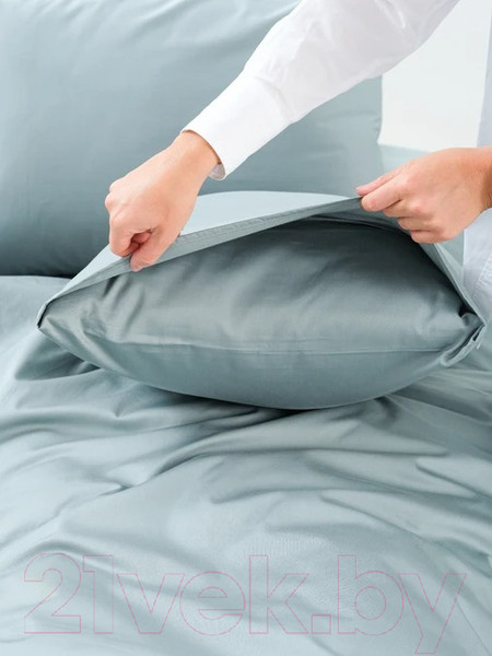 Изображение товара Комплект постельного белья GoodNight Сатин Делюкс Евро 2 / 396392 (вода)