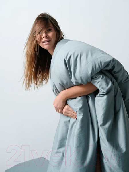 Изображение товара Комплект постельного белья GoodNight Сатин Делюкс Евро 2 / 396392 (вода)