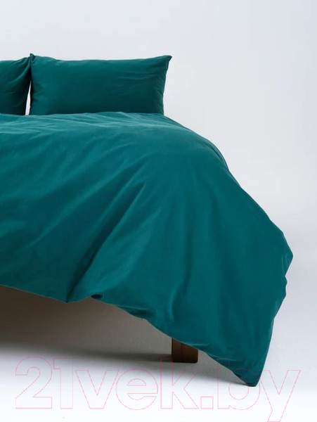 Изображение товара Комплект постельного белья GoodNight Сатин Делюкс Евро 2 / 385245 (изумруд)