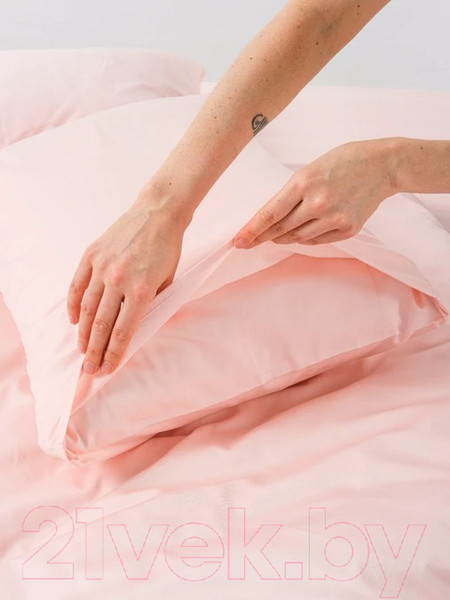 Изображение товара Комплект постельного белья GoodNight Сатин Делюкс Евро 2 / 341725 (розовый)
