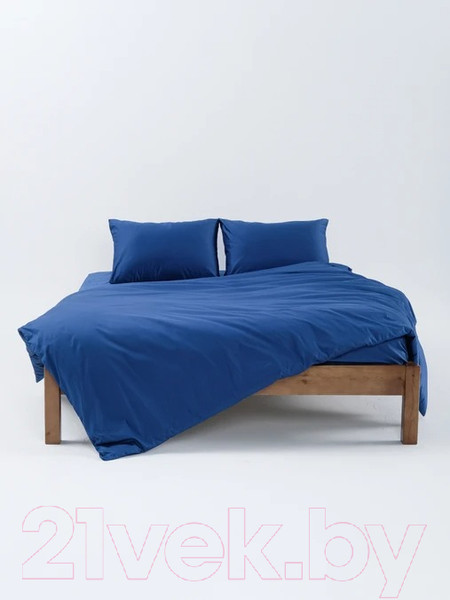 Изображение товара Комплект постельного белья GoodNight Сатин Делюкс Евро 2 / 348381 (синий)