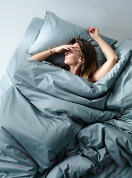 Изображение товара Комплект постельного белья GoodNight Сатин Делюкс Дуэт / 396394 (50x70, вода)