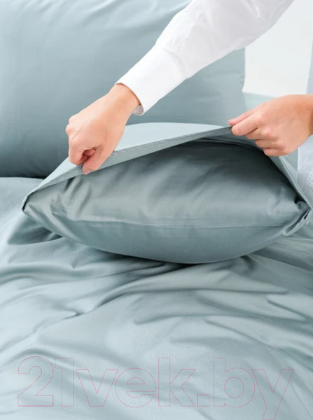 Изображение товара Комплект постельного белья GoodNight Сатин Делюкс Дуэт / 396394 (50x70, вода)