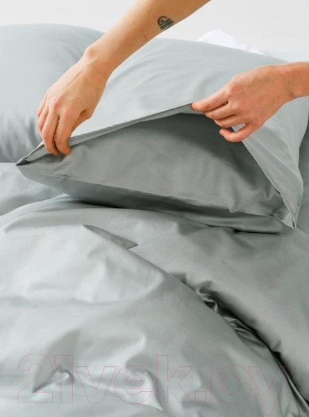 Изображение товара Комплект постельного белья GoodNight Сатин Делюкс Дуэт / 341730 (50x70, жемчужный)