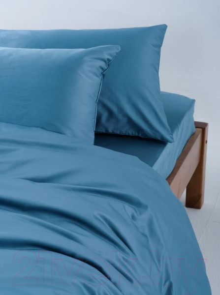 Изображение товара Комплект постельного белья GoodNight Сатин Делюкс Дуэт / 313167 (50x70, лагуна)