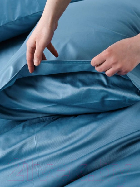 Изображение товара Комплект постельного белья GoodNight Сатин Делюкс Дуэт / 313167 (50x70, лагуна)