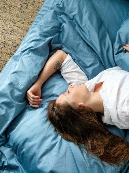 Изображение товара Комплект постельного белья GoodNight Сатин Делюкс Дуэт / 313167 (50x70, лагуна)