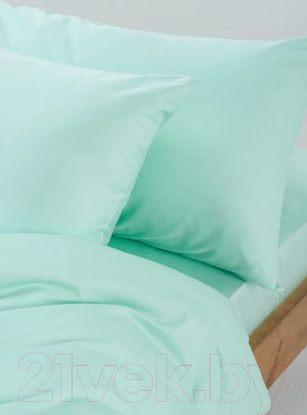 Изображение товара Комплект постельного белья GoodNight Сатин Делюкс Дуэт / 385242 (50x70, мята)