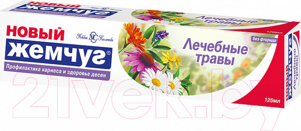 Изображение товара Зубная паста Новый жемчуг Лечебные травы (125мл)
