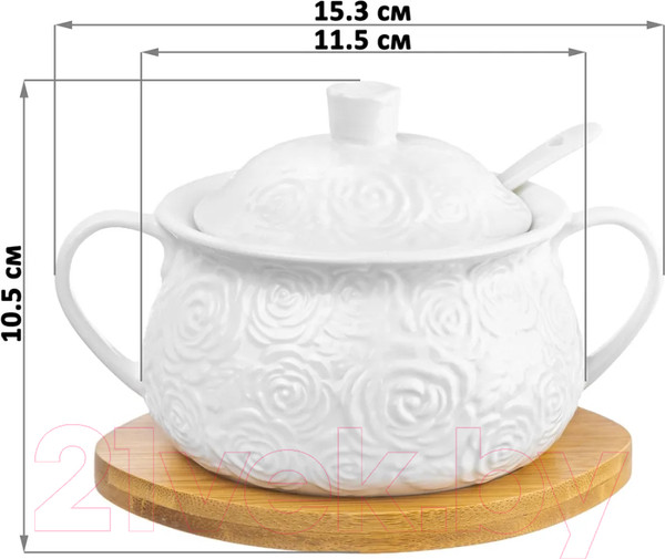 Изображение товара Сахарница Elan Gallery Розы / 540350