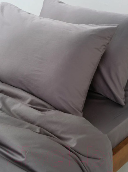 Изображение товара Комплект постельного белья GoodNight Сатин Делюкс Дуэт / 401433 (50x70, тауп)