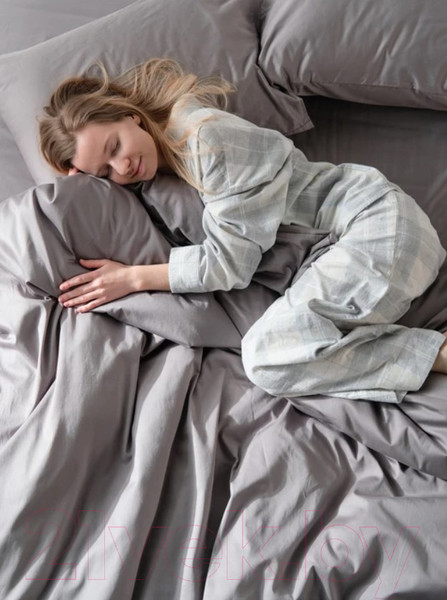 Изображение товара Комплект постельного белья GoodNight Сатин Делюкс Дуэт / 401433 (50x70, тауп)