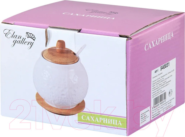 Изображение товара Сахарница Elan Gallery Белое кружево / 540031