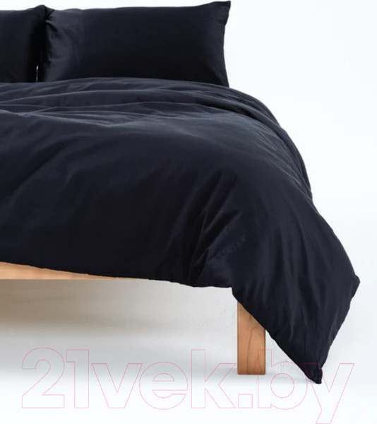 Изображение товара Комплект постельного белья GoodNight Сатин Делюкс Дуэт / 267077 (50x70, черный)