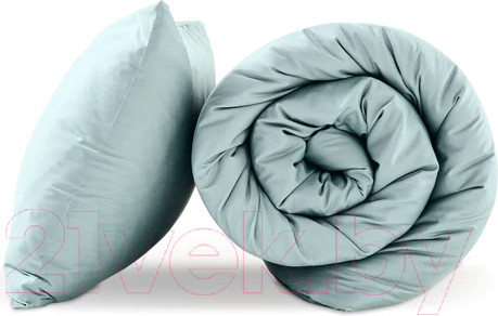 Изображение товара Комплект постельного белья GoodNight Сатин Делюкс Евро / 396397 (50x70, вода)