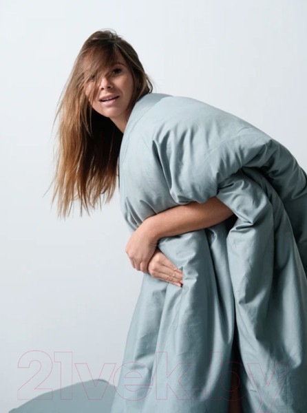 Изображение товара Комплект постельного белья GoodNight Сатин Делюкс Евро / 396397 (50x70, вода)