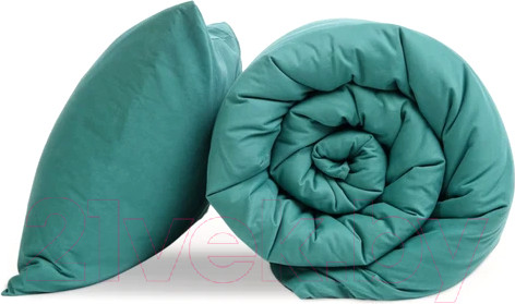 Изображение товара Комплект постельного белья GoodNight Сатин Делюкс Евро / 385247 (50x70, изумруд)