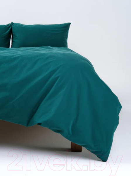 Изображение товара Комплект постельного белья GoodNight Сатин Делюкс Евро / 385247 (50x70, изумруд)