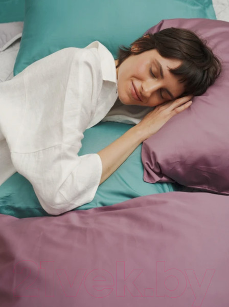 Изображение товара Комплект постельного белья GoodNight Сатин Делюкс Евро / 330928 (50x70, пыльная роза)