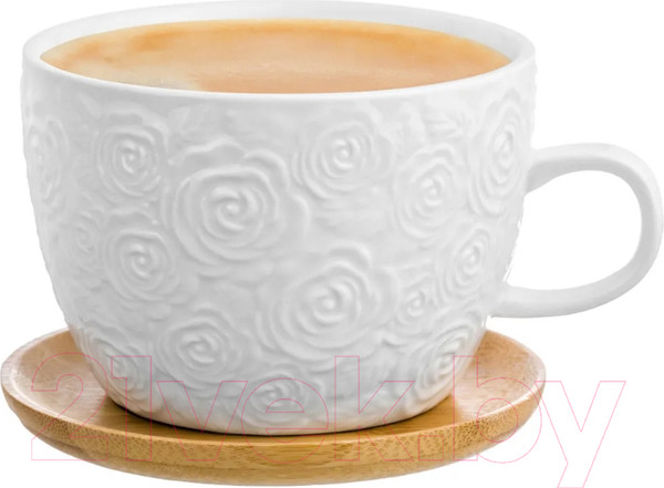 Изображение товара Чашка с блюдцем Elan Gallery Розы / 540291