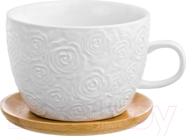 Изображение товара Чашка с блюдцем Elan Gallery Розы / 540291