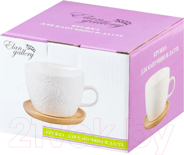 Изображение товара Чашка с блюдцем Elan Gallery Розы / 540291