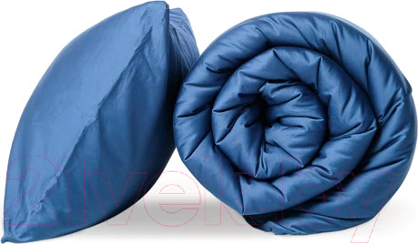 Изображение товара Комплект постельного белья GoodNight Сатин Делюкс Евро / 348383 (50x70, синий)