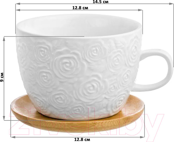 Изображение товара Набор для чая/кофе Elan Gallery Розы / 540348