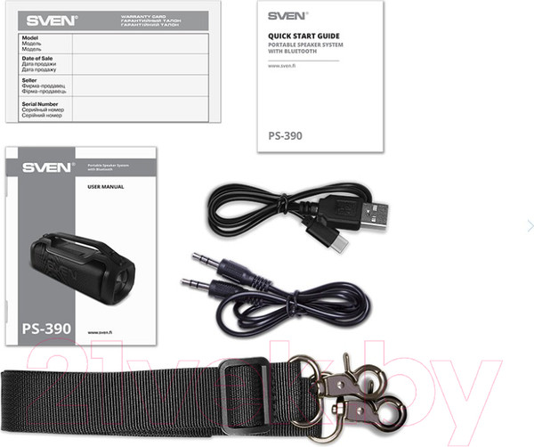 Изображение товара Портативная колонка Sven PS-390 (черный)