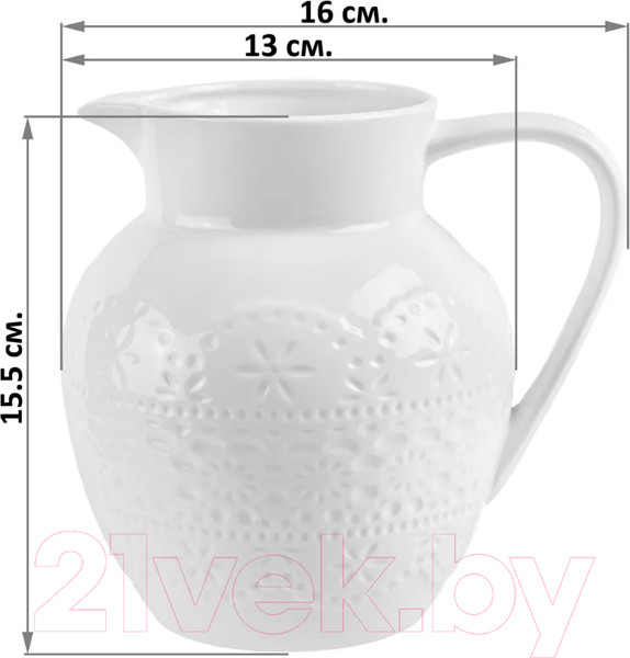 Изображение товара Кувшин Elan Gallery Кружево / 950104