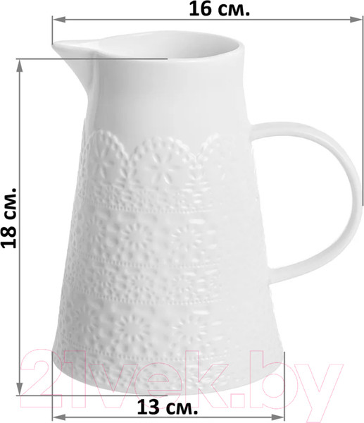 Изображение товара Кувшин Elan Gallery Кружево / 950073