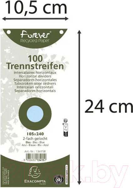 Изображение товара Разделитель документов Exacompta Forever / 13415B (голубой)