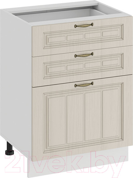 Изображение товара Шкаф-стол кухонный ТриЯ Лина 1Н6Я3 (белый/крем)