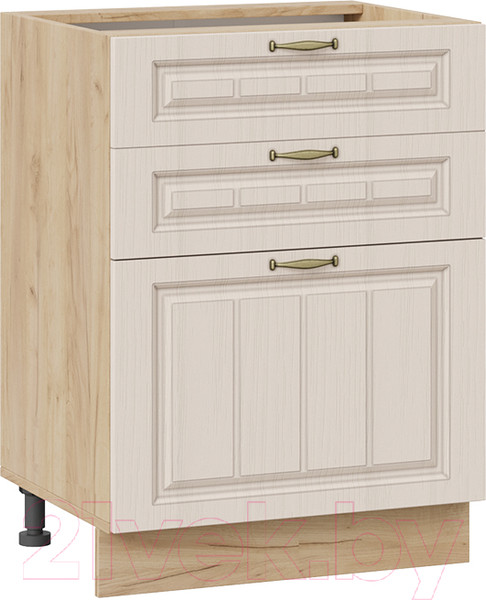 Изображение товара Шкаф-стол кухонный ТриЯ Лина 1Н6Я3 (дуб крафт золотой/крем)