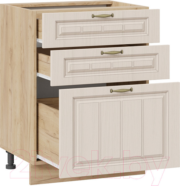 Изображение товара Шкаф-стол кухонный ТриЯ Лина 1Н6Я3 (дуб крафт золотой/крем)