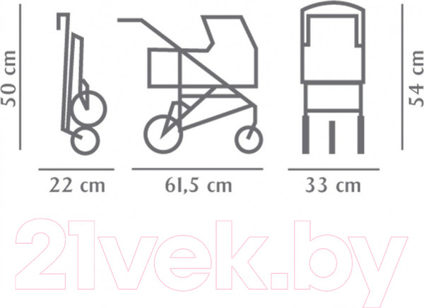Изображение товара Коляска для куклы Gotz Трехколесная синяя в горошек / 3402866