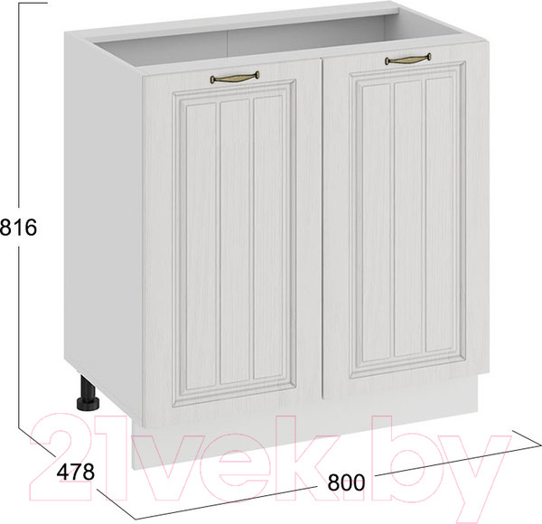 Изображение товара Шкаф-стол кухонный ТриЯ Лина 1Н8 (белый)