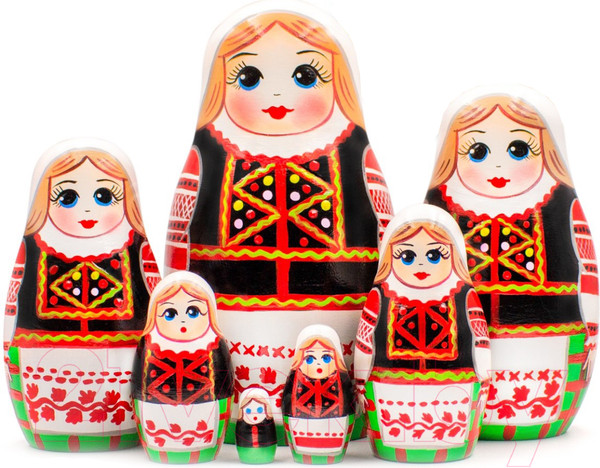 Изображение товара Матрешка сувенирная Брестская Фабрика Сувениров Калинковичская в белорусской народной одежде / 7203