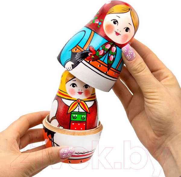 Изображение товара Матрешка сувенирная Брестская Фабрика Сувениров Расписанная в стиле первой русской матрешки / 7318