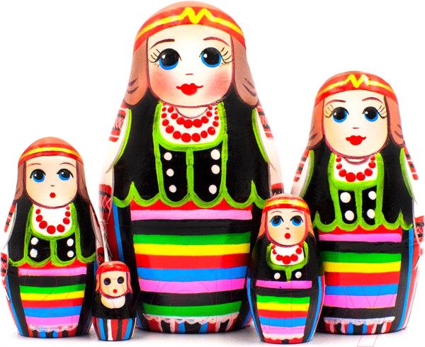 Изображение товара Матрешка сувенирная Брестская Фабрика Сувениров Домачевская в белорусской традиционной одежде / 5202