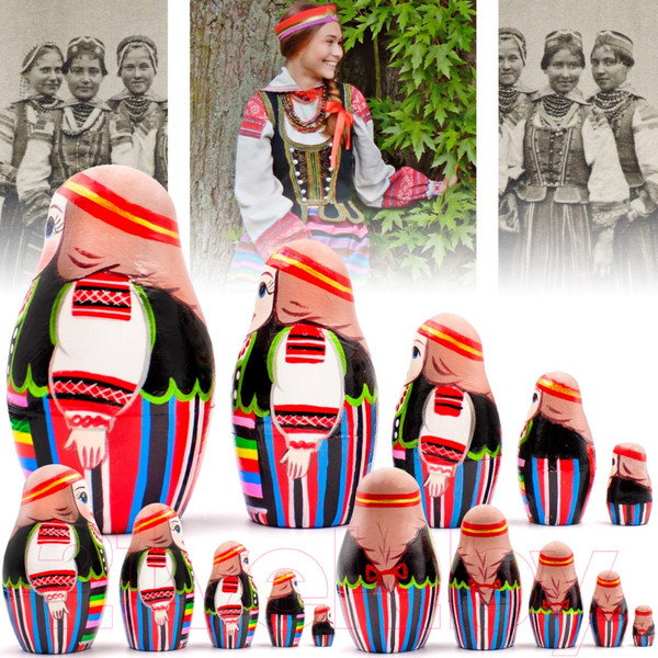 Изображение товара Матрешка сувенирная Брестская Фабрика Сувениров Домачевская в белорусской традиционной одежде / 5202
