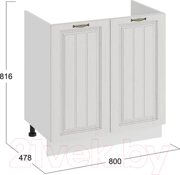 Изображение товара Шкаф под мойку ТриЯ Лина 1Н8М (белый)