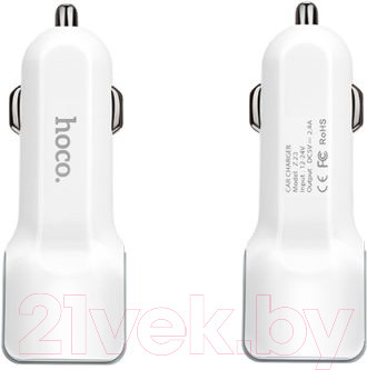 Изображение товара Зарядное устройство автомобильное Hoco Z23 (белый)