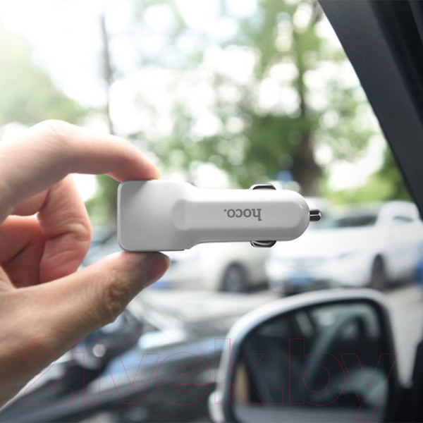 Изображение товара Зарядное устройство автомобильное Hoco Z23 (белый)