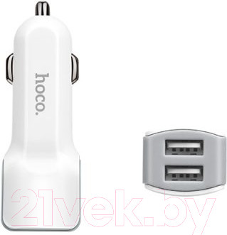 Изображение товара Зарядное устройство автомобильное Hoco Z23 (белый)