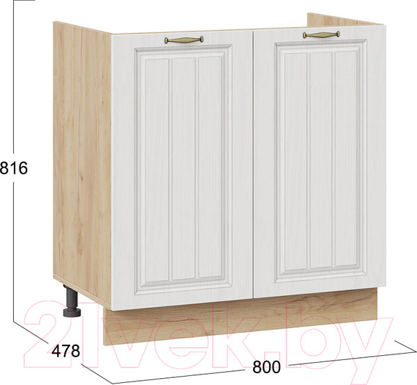 Изображение товара Шкаф под мойку ТриЯ Лина 1Н8М (дуб крафт золотой/белый)