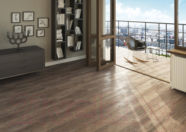 Изображение товара Плитка Cersanit Finwood 16690 (185x598, темно-коричневый)