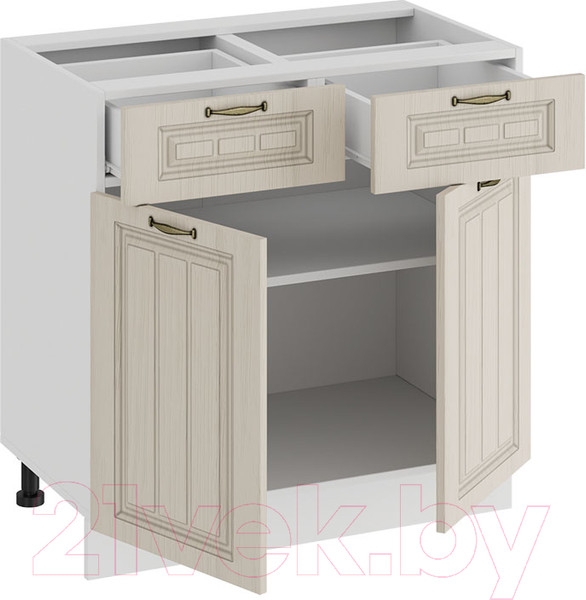 Изображение товара Шкаф-стол кухонный ТриЯ Лина 1Н8Я1 (белый/кремовый)
